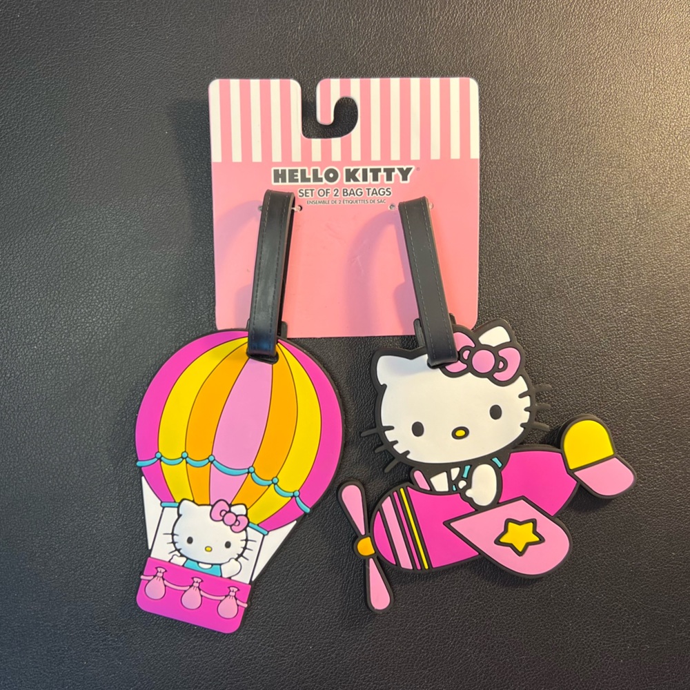 Hello Kitty Hot Air Balloon Luggage Tag Set